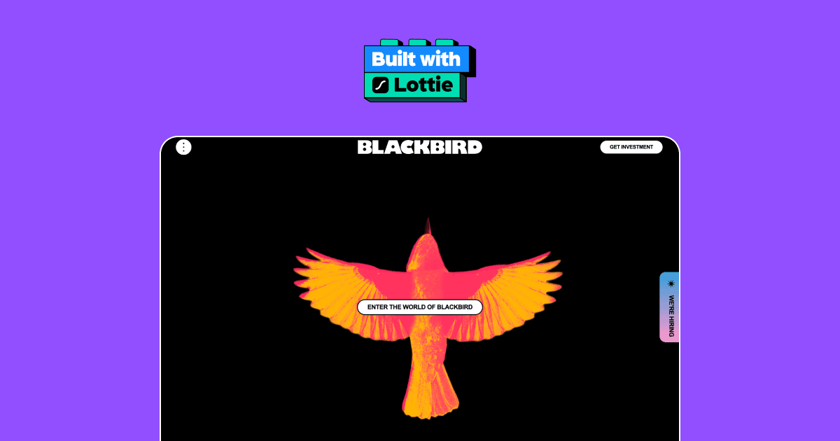 Blackbird Blackbird Ventures Built with Lottie LottieFiles