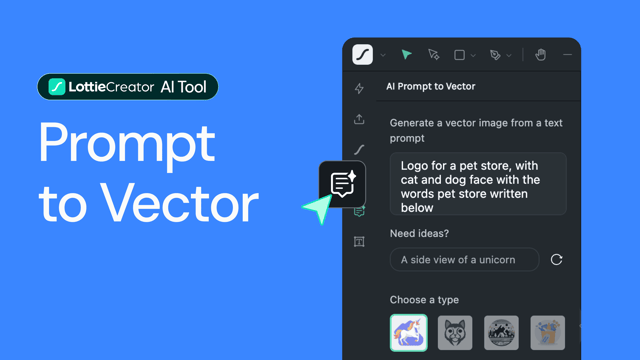 Create new vector graphics by using AI